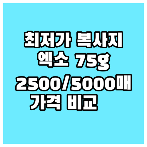 최저가 A4 복사용지 엑소(EXXO)