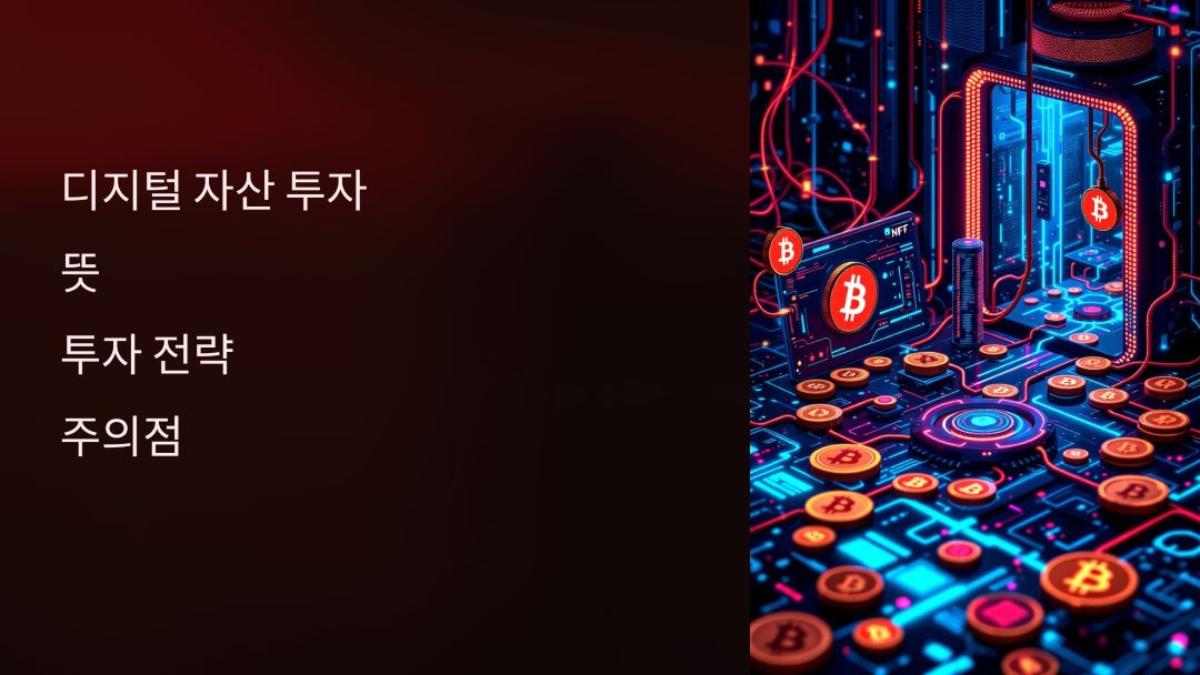 디지털 자산 투자 뜻과 투자 전략 및 주의점