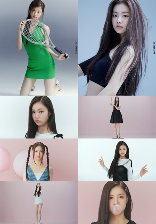  르세라핌 LE SSERAFIM, 새 멤버 김가람, 독보적 피지컬, 나이 (2005년), 키 (170cm), 인천대중예술고등학교