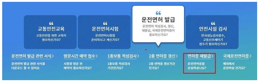  운전면허증 분실 신고 재발급 받기