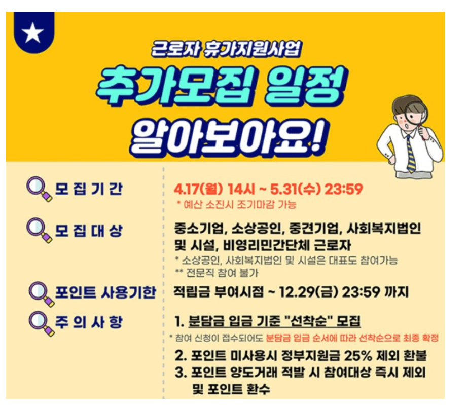 근로자 휴가비 지원