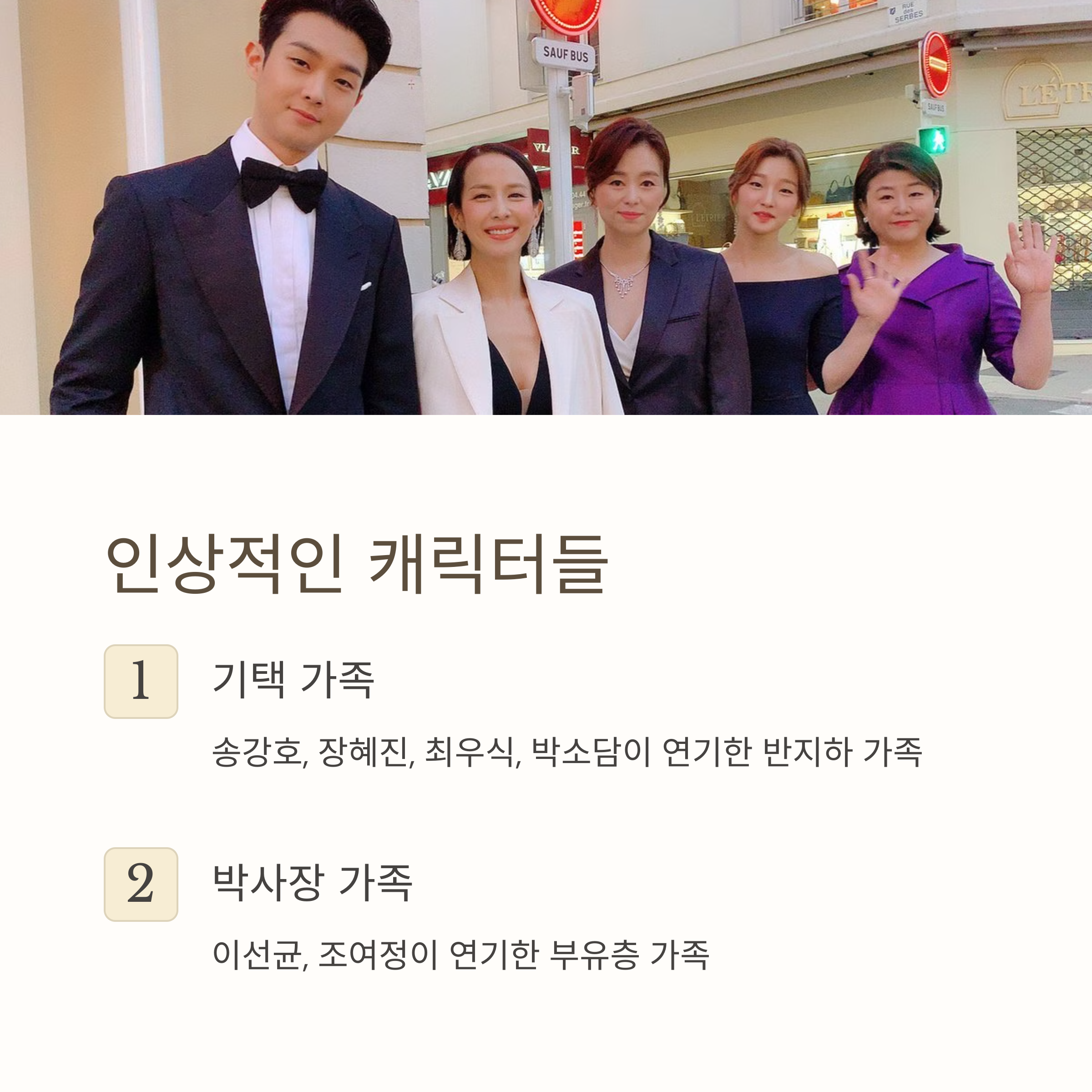 출연진 정보 및 캐릭터 분석