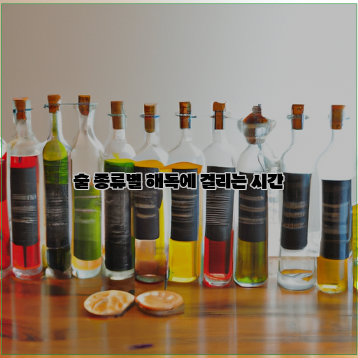  술 종류별 해독 시간, 얼마나 걸릴까?
