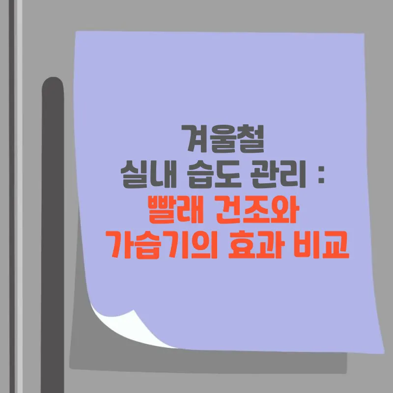 썸네일 겨울철 실내 습도 관리 : 빨래 건조와 가습기의 효과 비교