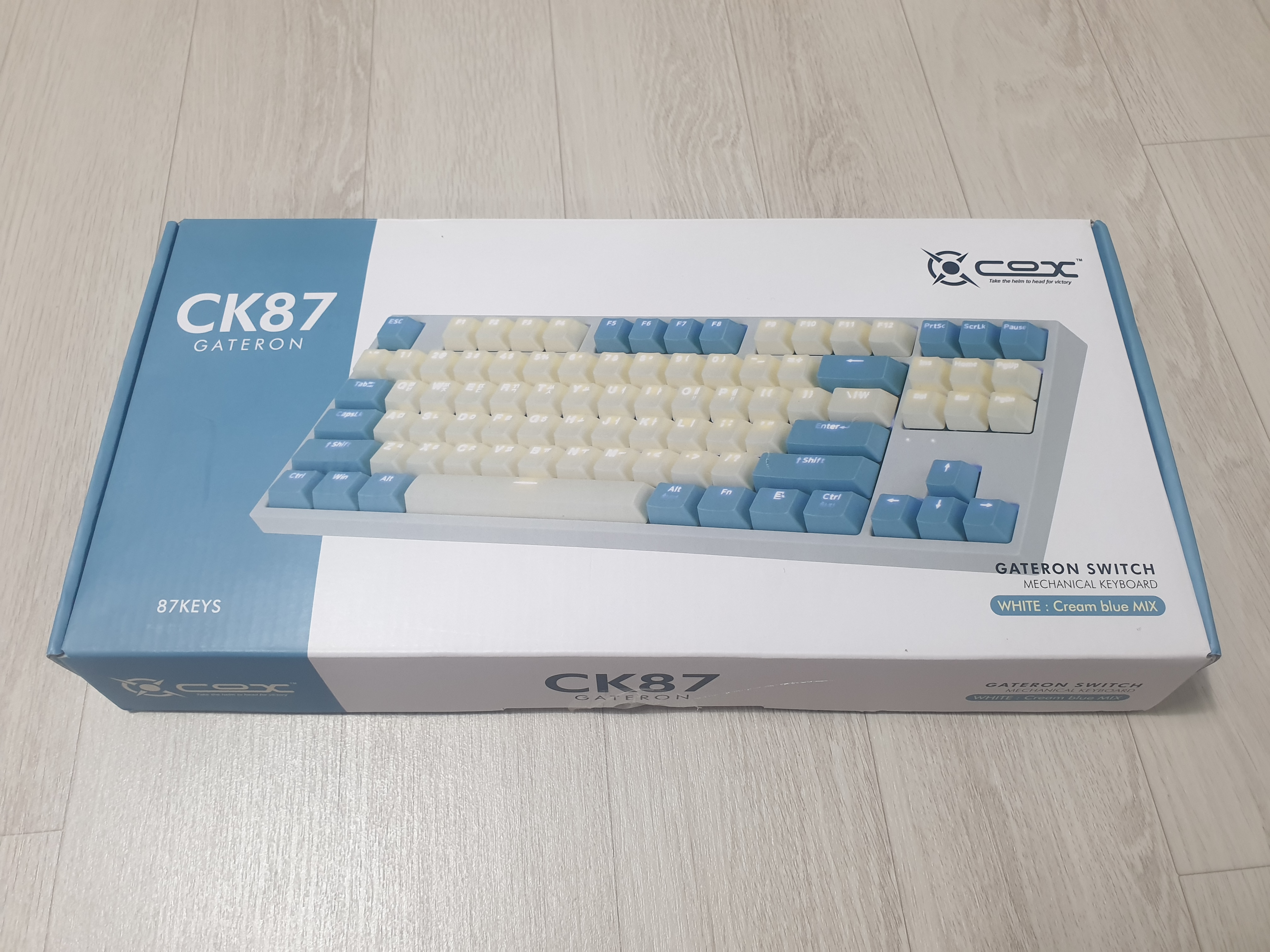  [내돈내산] 가성비 키보드 추천 , cox ck87 크림블루 청축