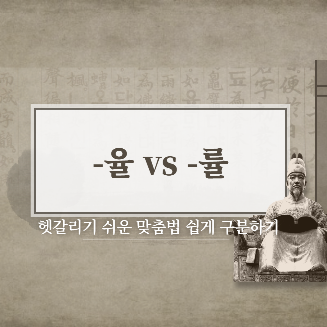  율 vs 률 간단하게 구별하는 방법!!