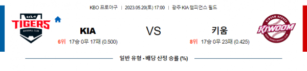  국내 야구 기아 대 키움 분석