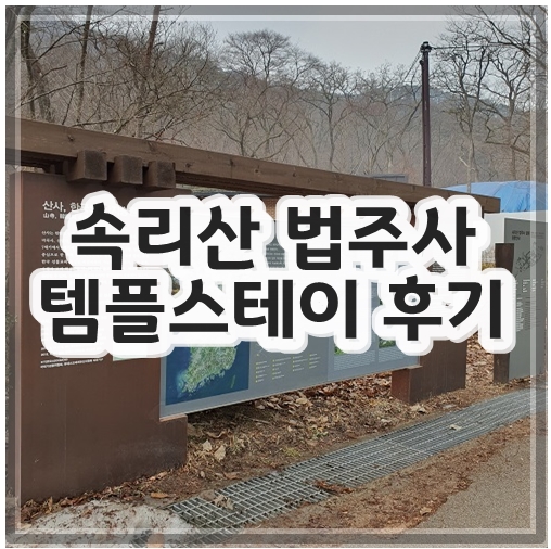 속리산 법주사 템플스테이 후기