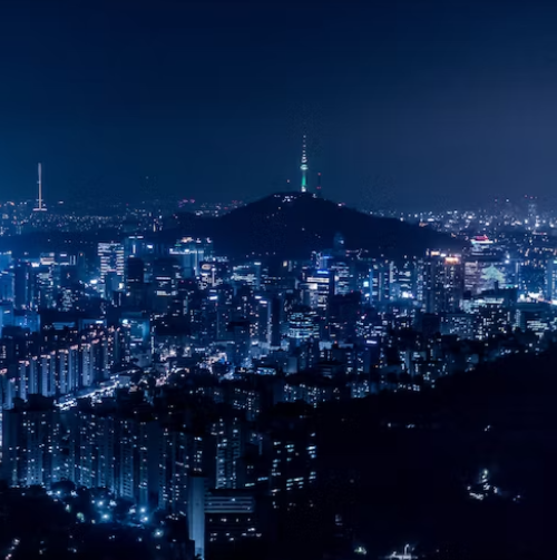 남산-타워가-보이는-서울시-야경-사진