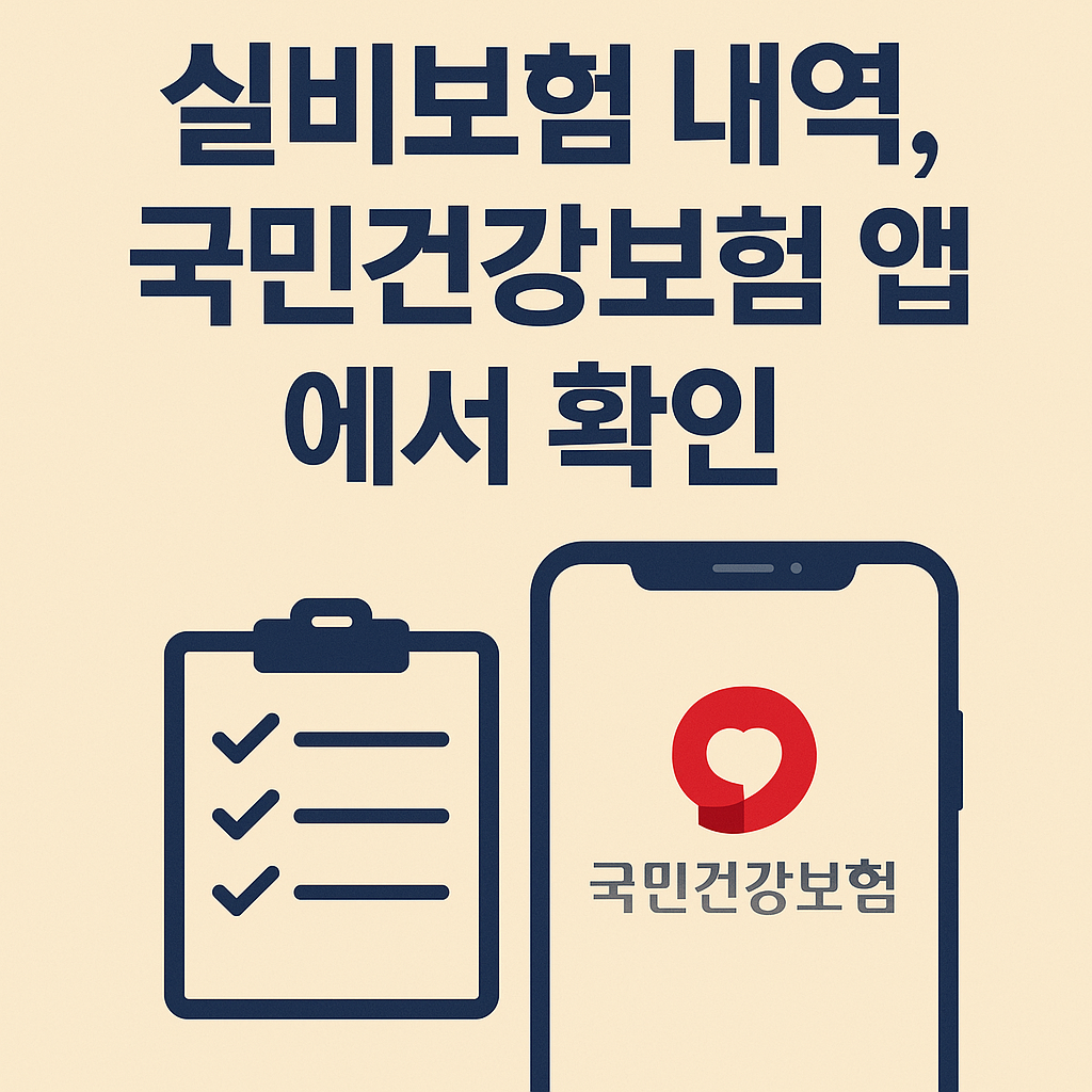 실비보험 내역, 국민건강보험 앱에서 확인