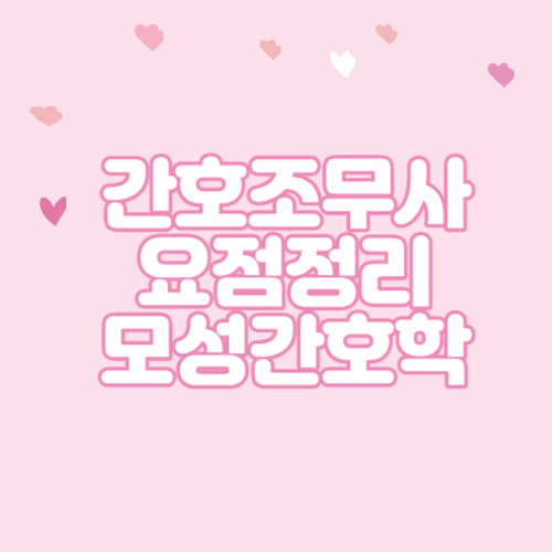  간호조무사 요점정리 모성간호학
