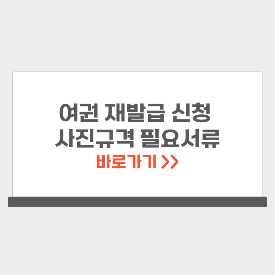 여권 재발급 신청 사진규격 필요서류
