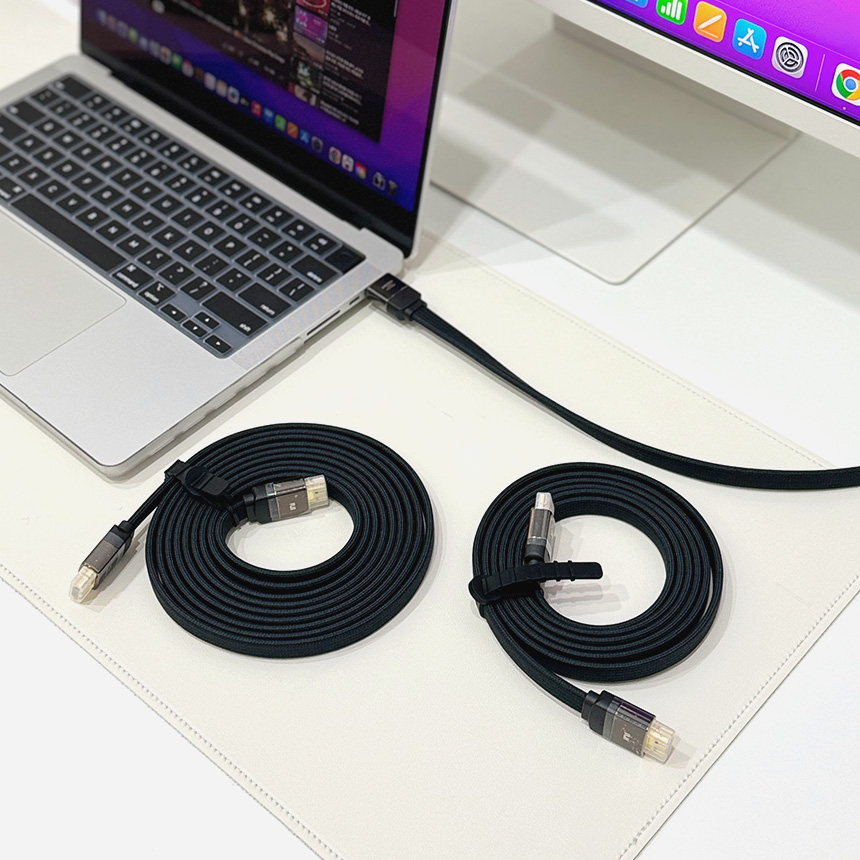  일명 칼국수케이블, 플랫 HDMI2.1 케이블 언박싱