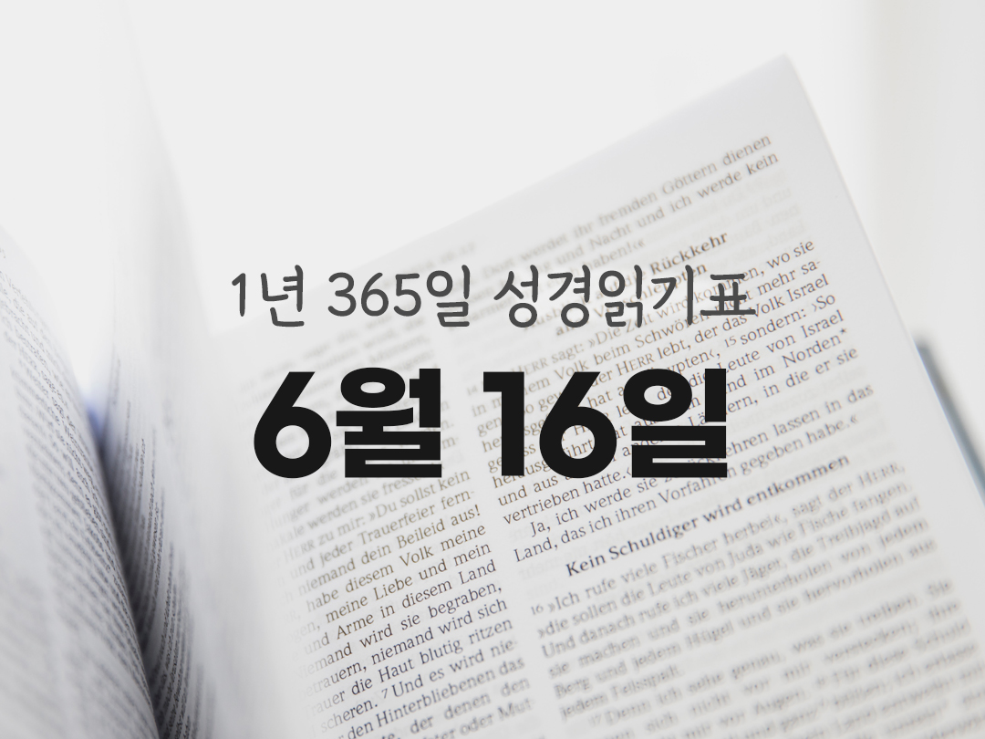 1년 365일 성경읽기표 6월 16일 시편 성경읽기 진도표