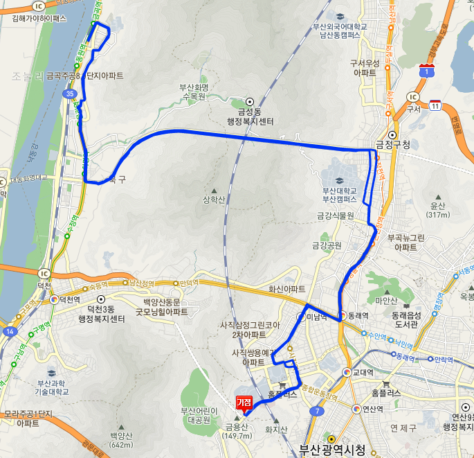  부산광역시 111-1번버스 노선정보 : 부산의료원, 사직운동장, 부산대, 동래역