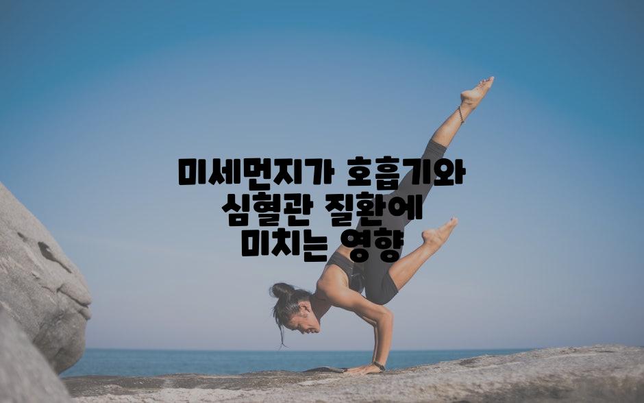 미세먼지가 호흡기와 심혈관 질환에 미치는 영향