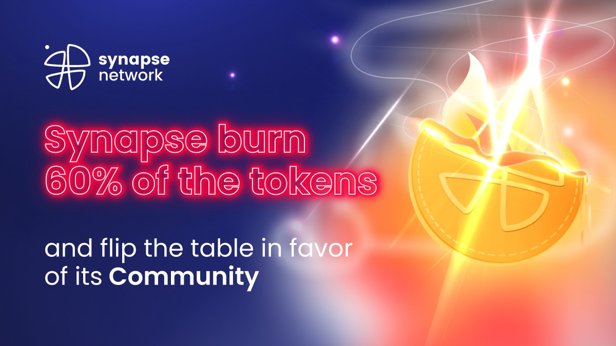  [Synapse Network] Synapse, 커뮤니티의 이익을 위해 토큰 60% 소각
