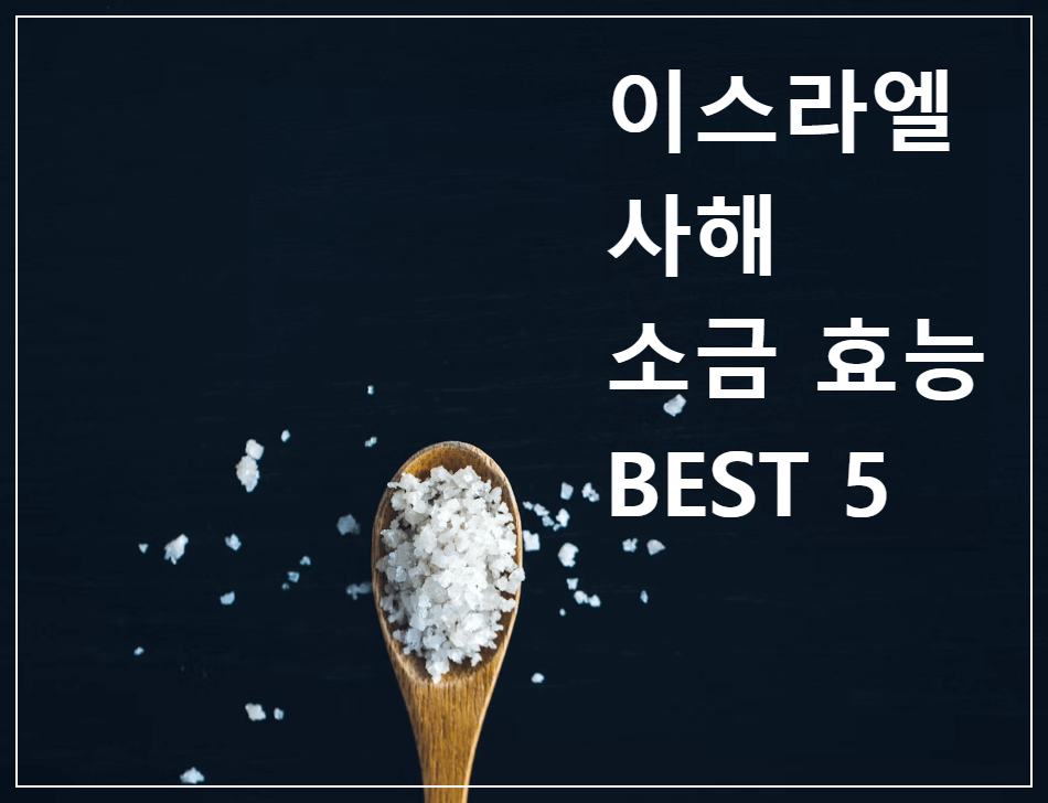 이스라엘 사해 소금 효능