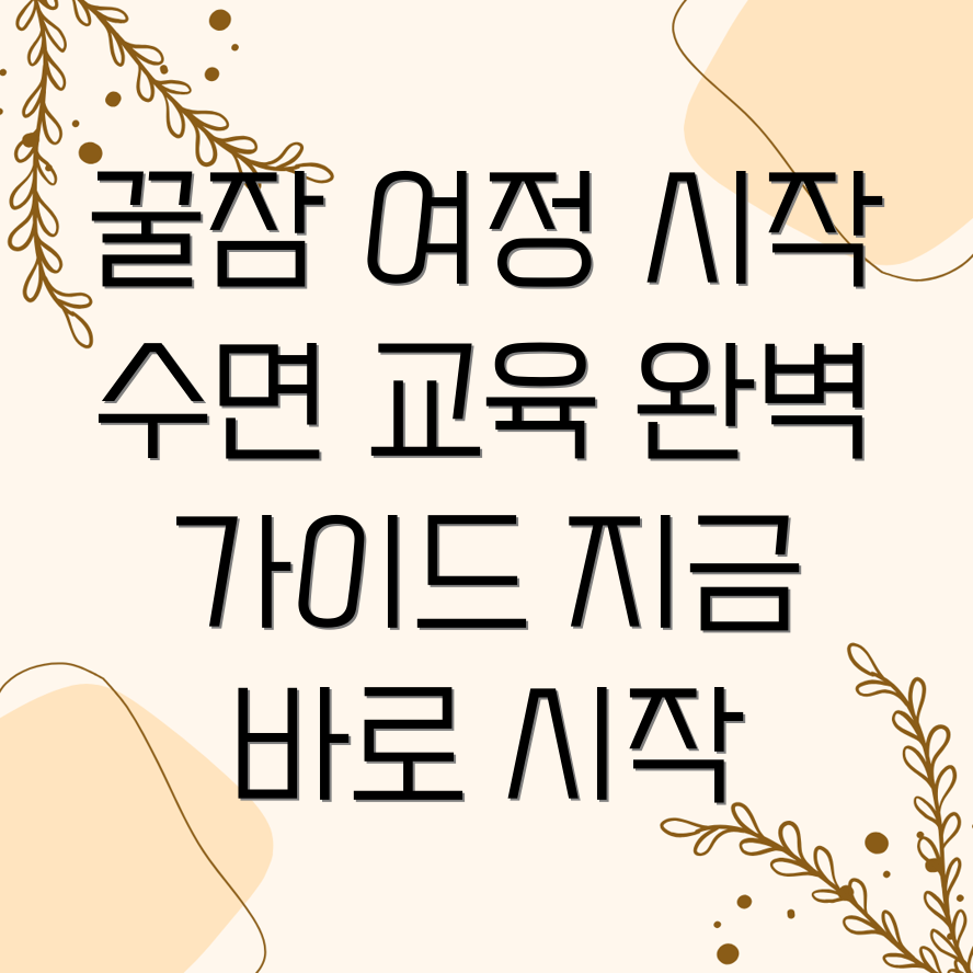 수면 교육