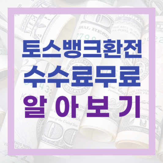  환전 수수료 평생 무료! 토스뱅크 외화통장에서 100% 환율우대 받자!