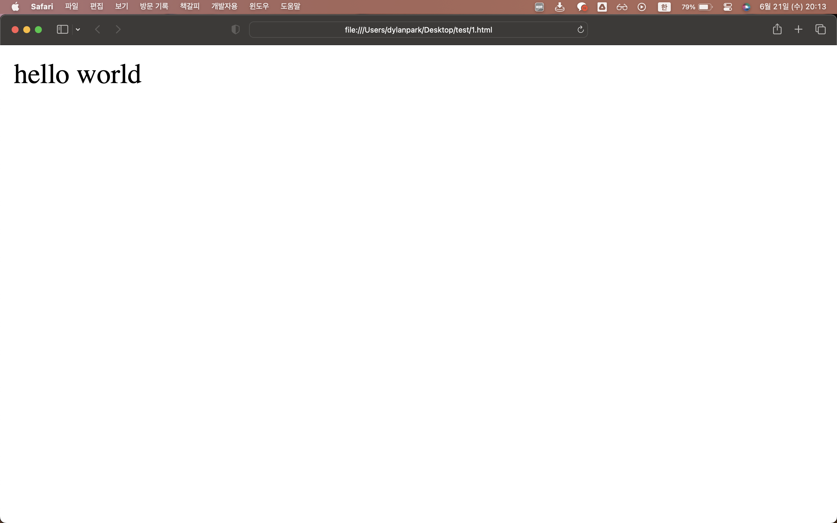 첫 웹페이지 생성