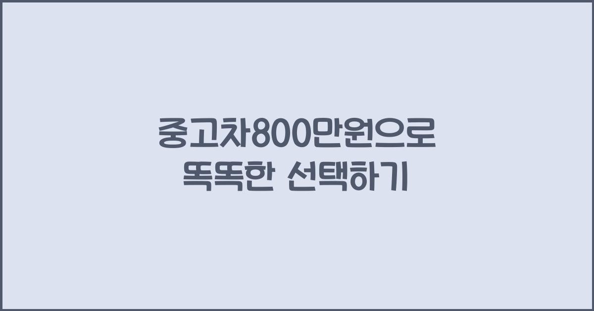 중고차800만원
