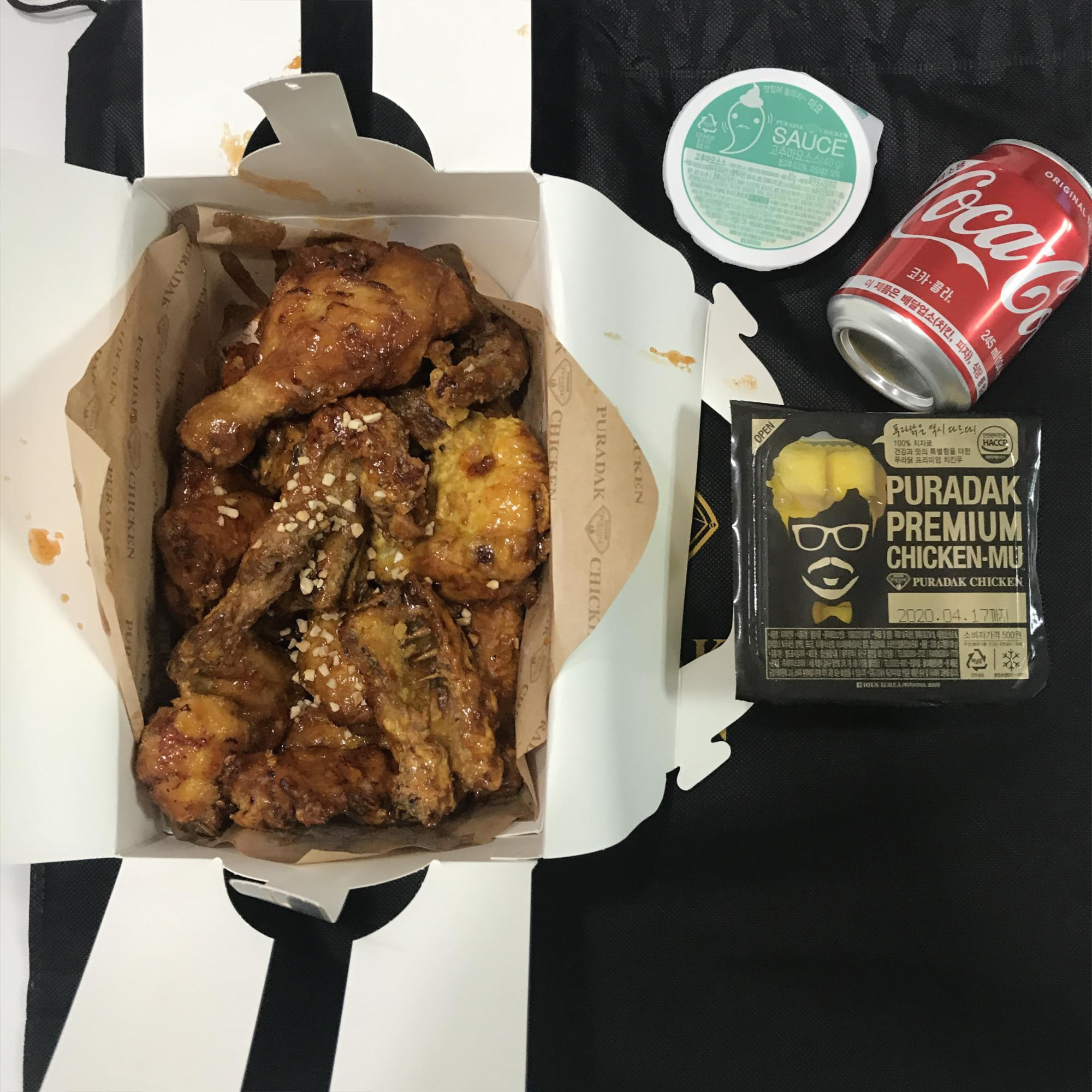  배달 음식은 역시 치킨! 푸라닭 치킨 배달 후기