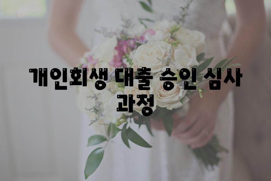 개인회생 대출 승인 심사 과정