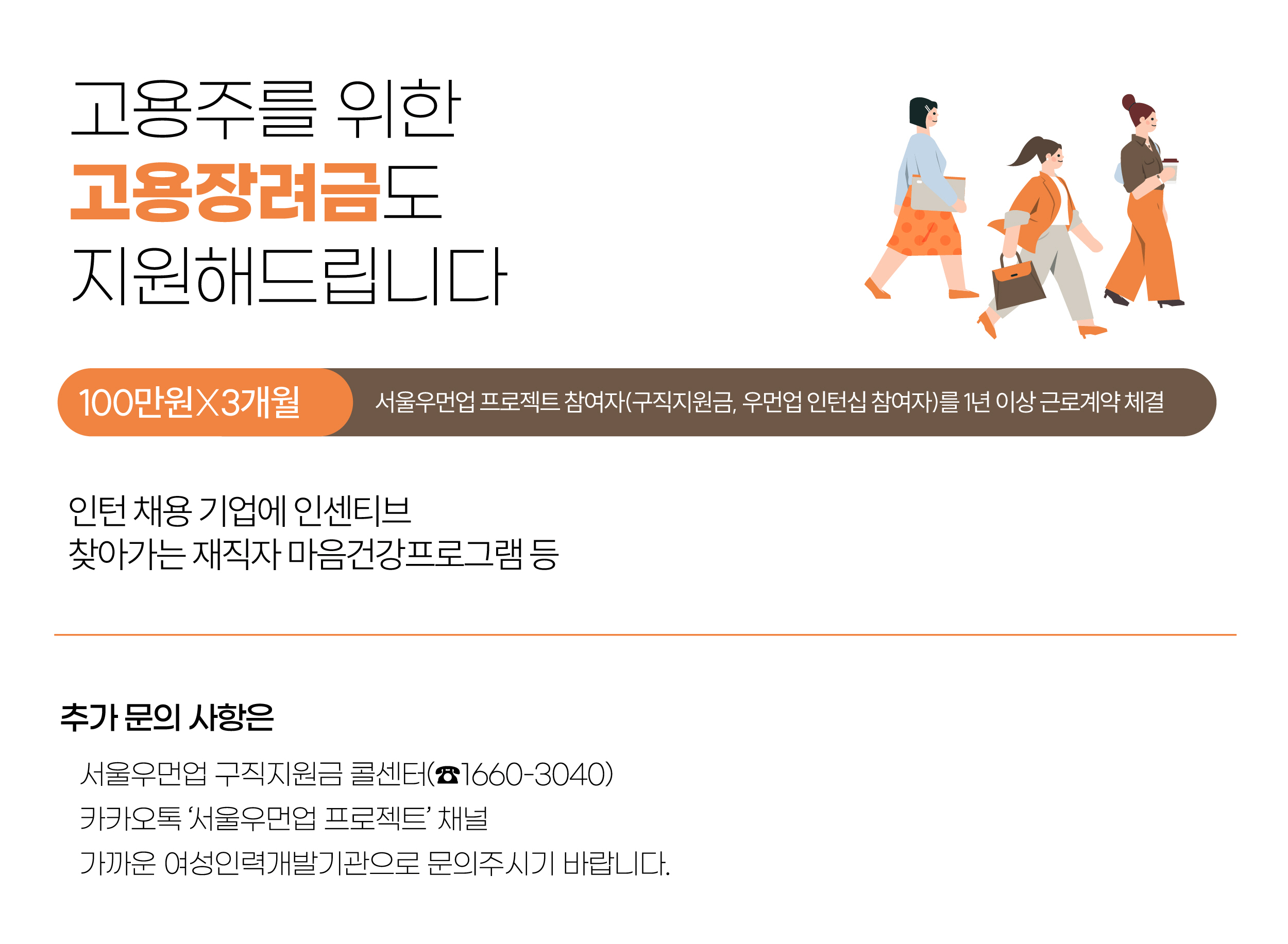 서울우먼업프로젝트 고용장려금