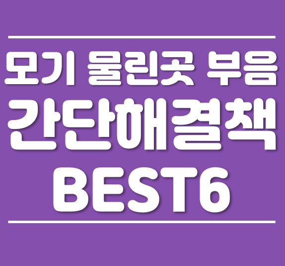  모기 물린곳 부음 - 간단해결책 BEST6 (모기가려움아픔 완화,제거)