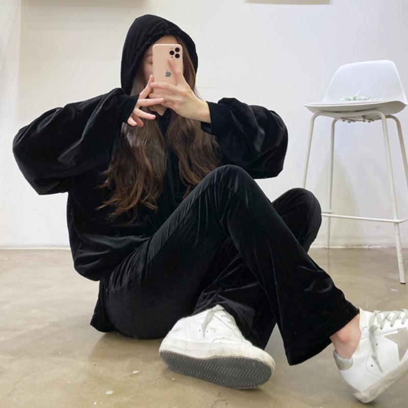 벨벳 부츠컷 트레이닝세트