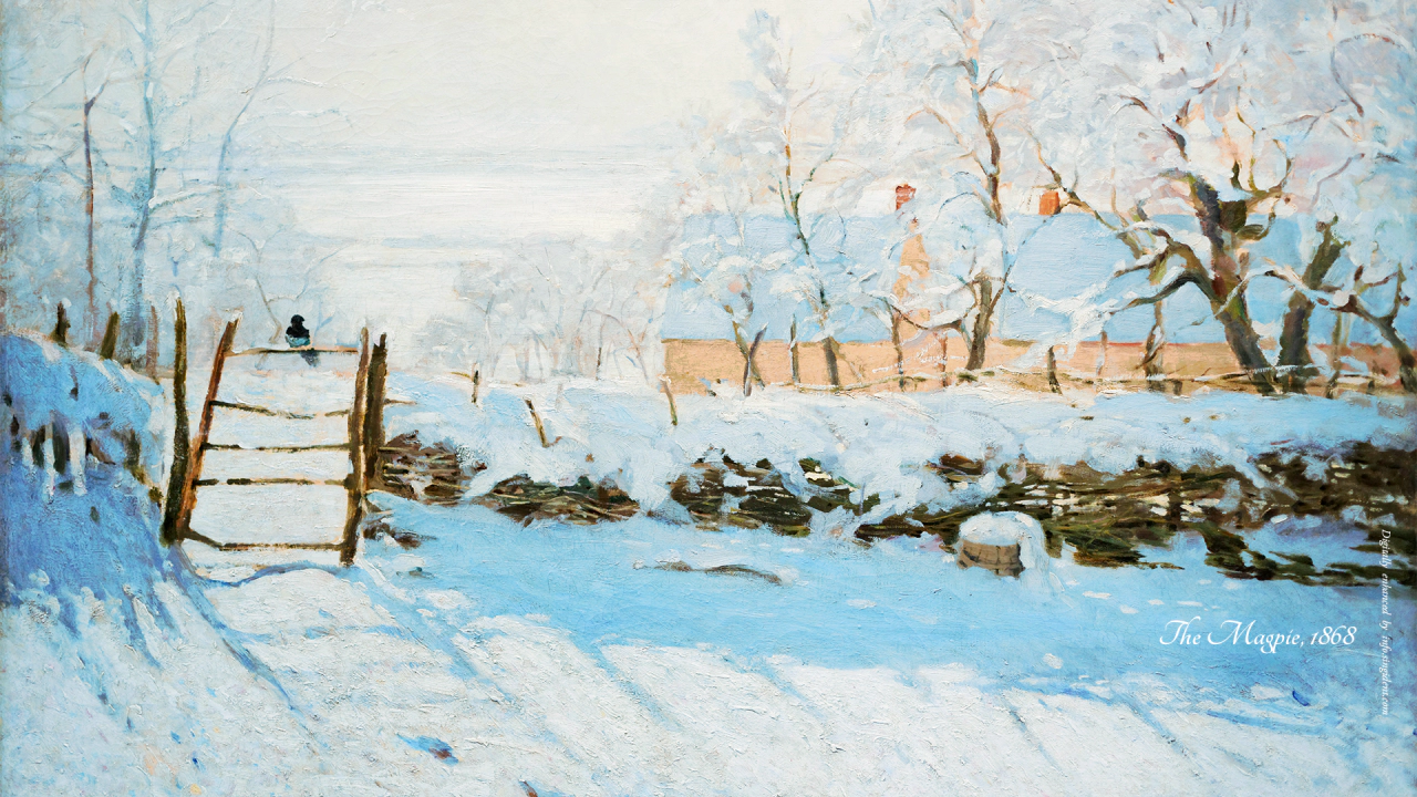 02 까치 C - Claude Monet 모네그림