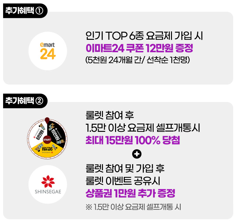 유모바일 신규가입 혜택