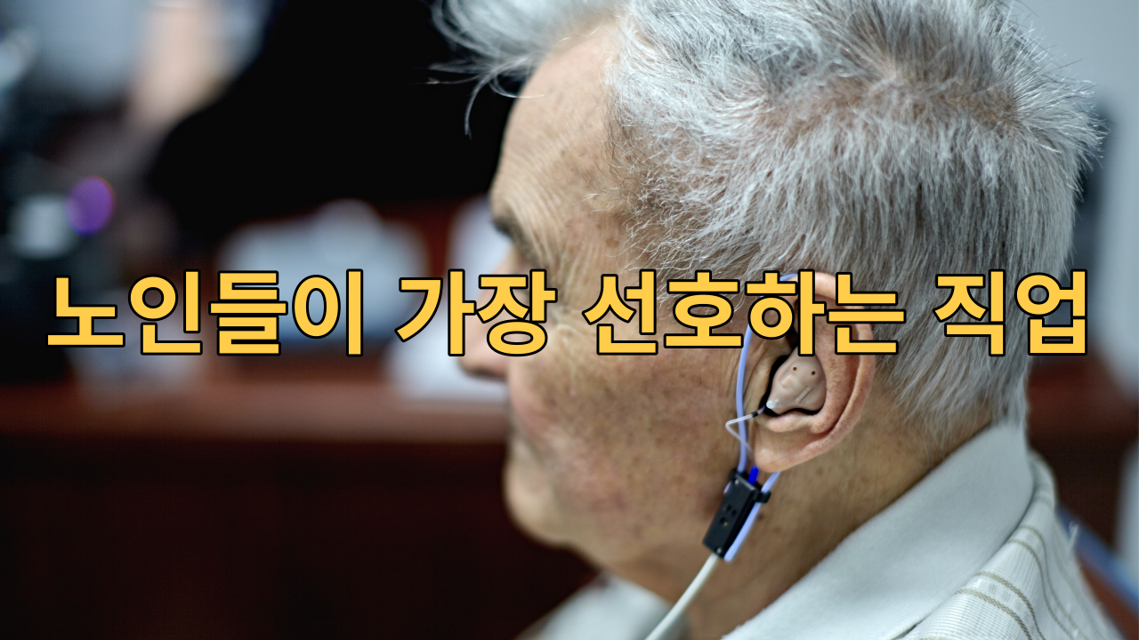  노인들이 가장 선호하는 직업