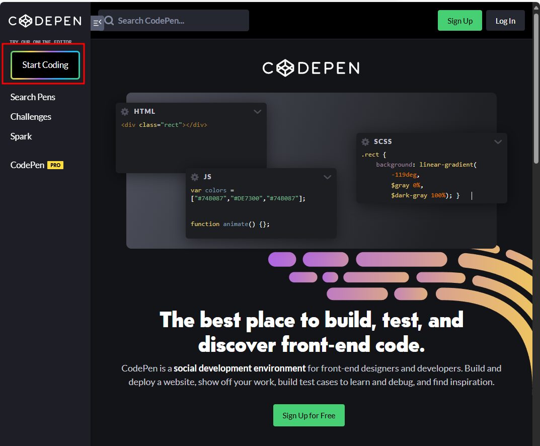  [HTML] 2. HTML 실시간 확인 에디터(CodePen 사용법)