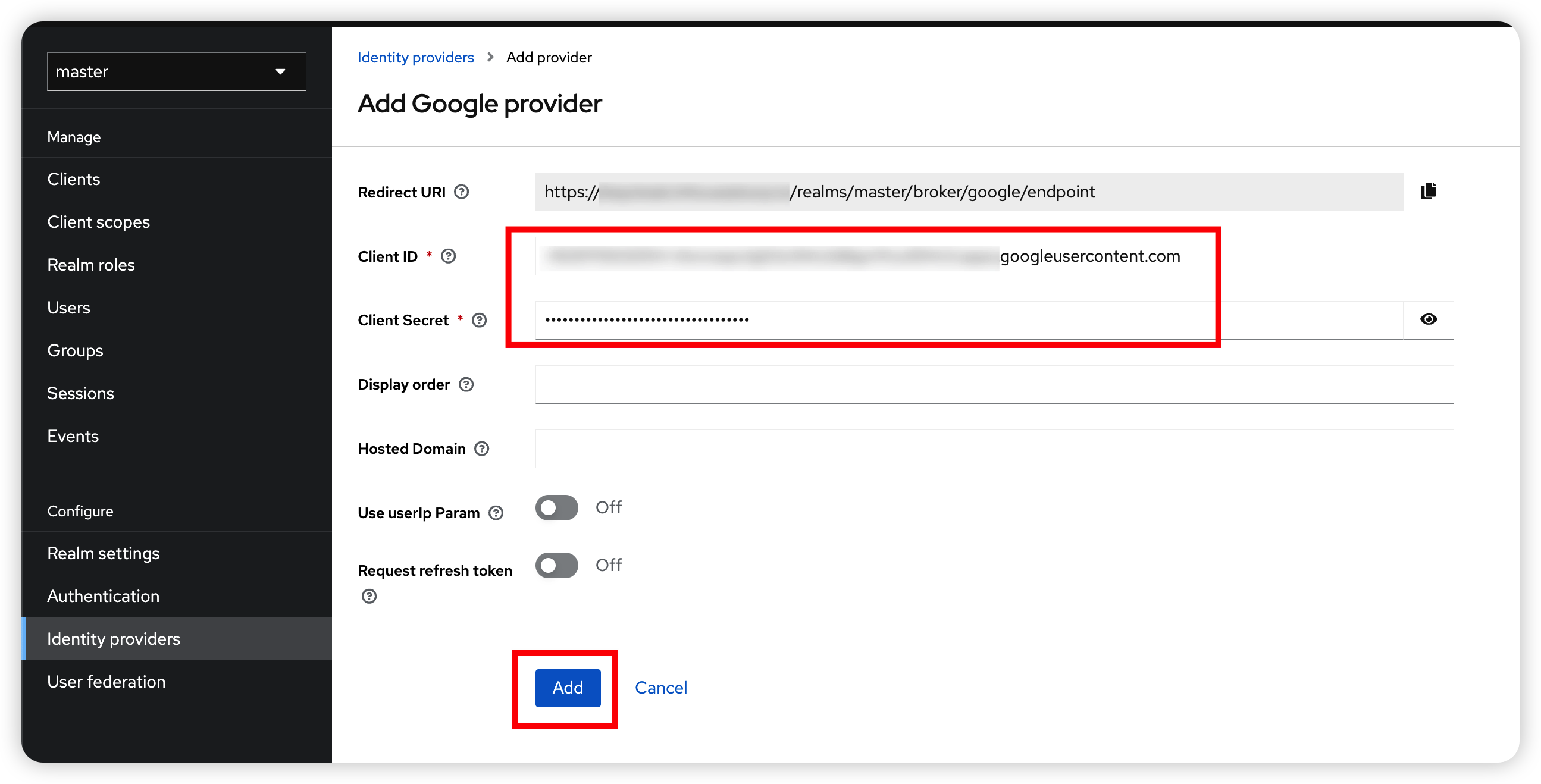 [Keycloak 21] Google idp 추가