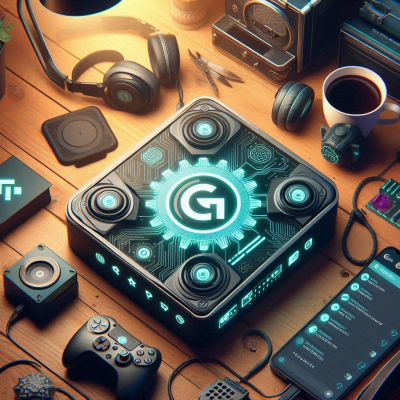 로지텍 G Hub 소프트웨어 가이드북과 주변 게이밍 기기들.