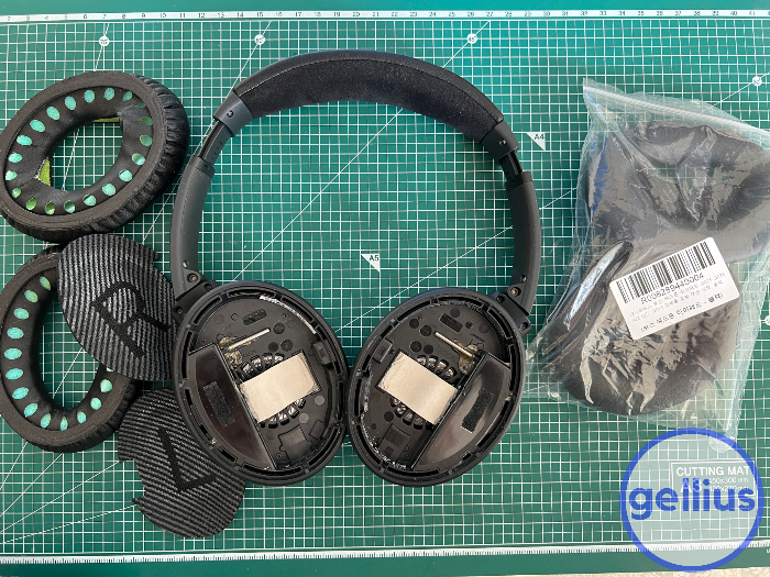 QC35 이어패드 이어패드 제거 상태