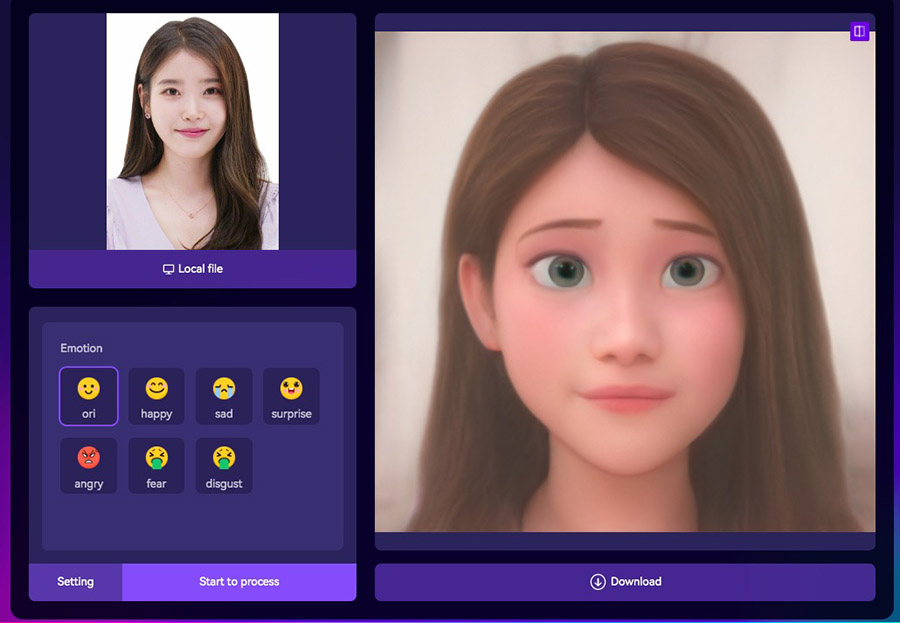  캐릭터 만들기 사이트 Ai Lab (얼굴사진을 캐릭터 이미지로 변환)