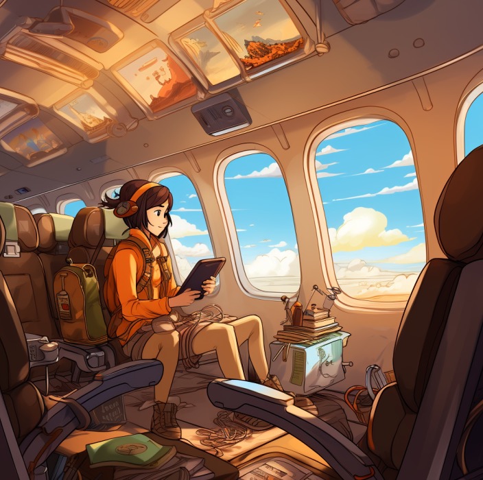 traveller-in-a-airplane