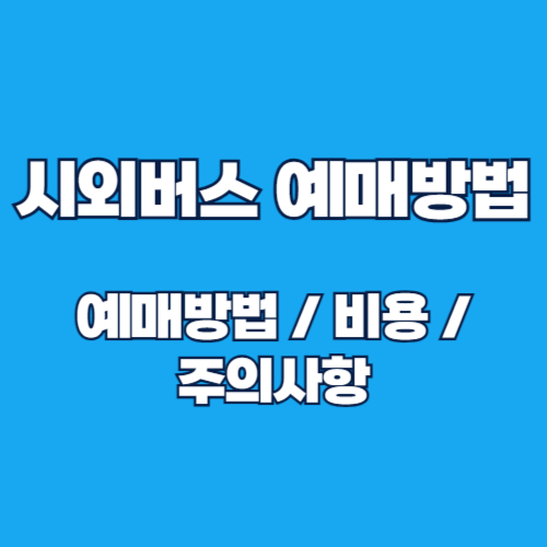시외버스 예매 방법: 티머니GO와 버스타고를 활용한 스마트한 예약 팁
