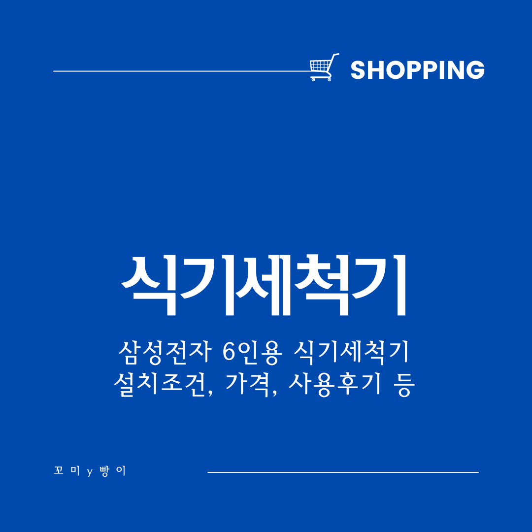  설치형(카운터탑) 식기세척기 6인용 삼성 비스포크 추천 - 설치 조건, 가격 + 세제추천
