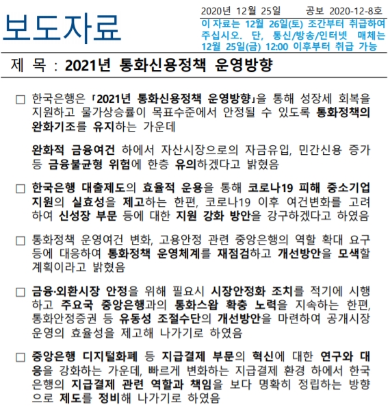  [경제] 12월 이슈 총정리, 2021년의 시작