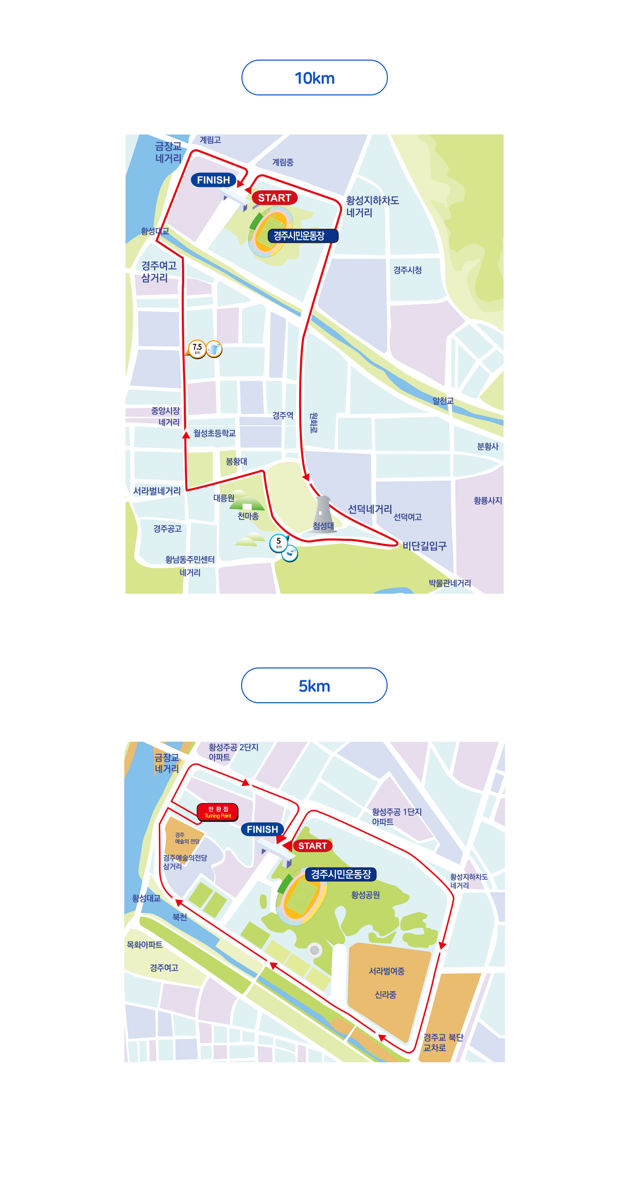 2023 경주 동아마라톤 동마 코스 - 10km&#44; 5km