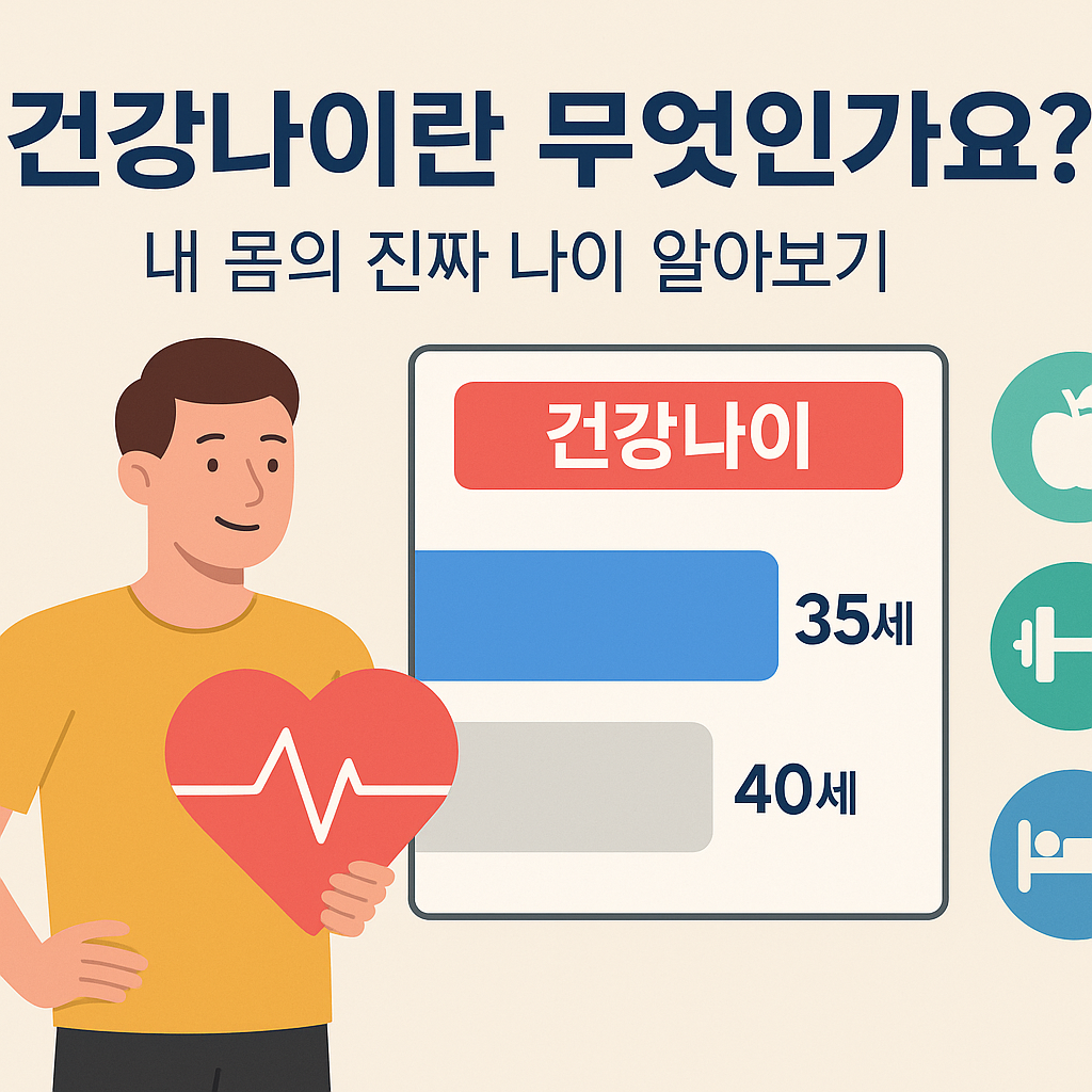 내 몸이 느끼는 나이, 즉 '건강나이'가 더 중요한 지표