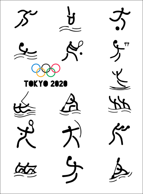 도쿄-올림픽-종목별로-아이콘으로-그린-그림