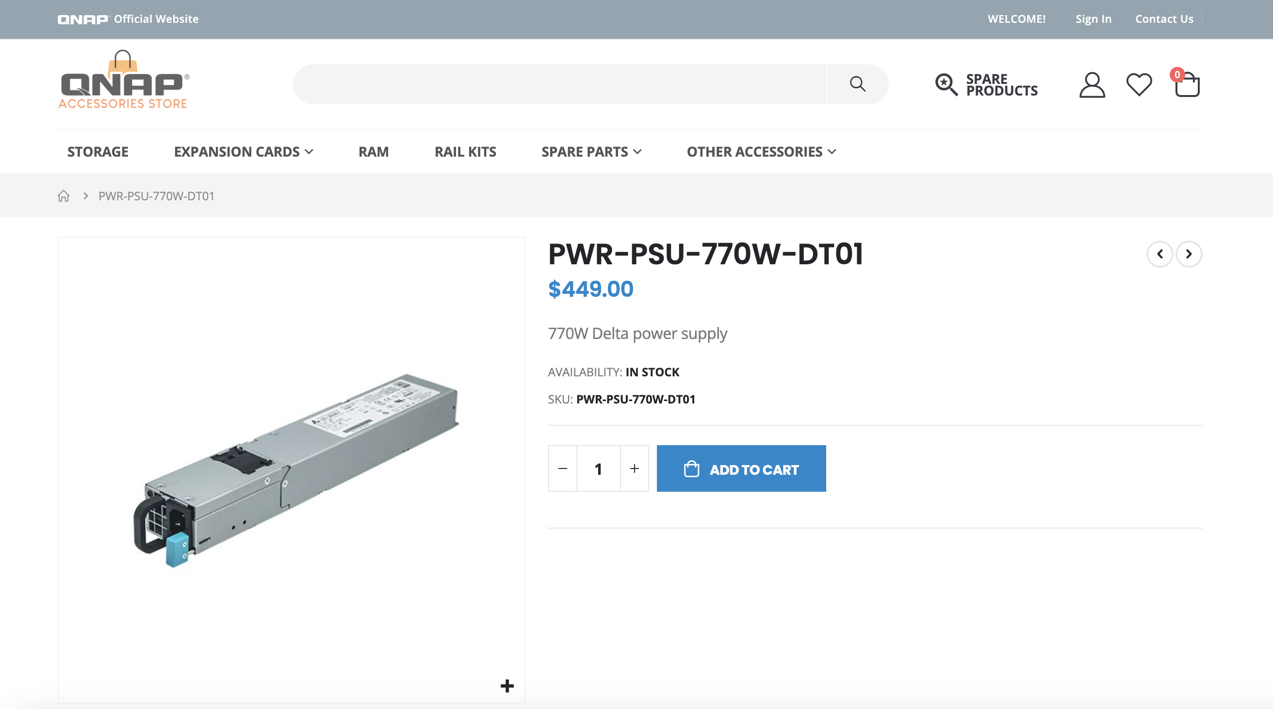QNAP PWR-PSU-770W-DT01