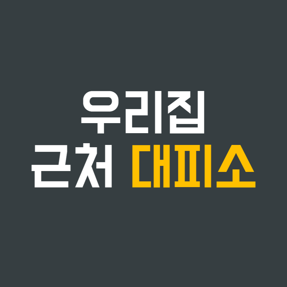  재난 상황 대피 필요 시 어디로? 우리 집 근처 대피소 확인하는 방법