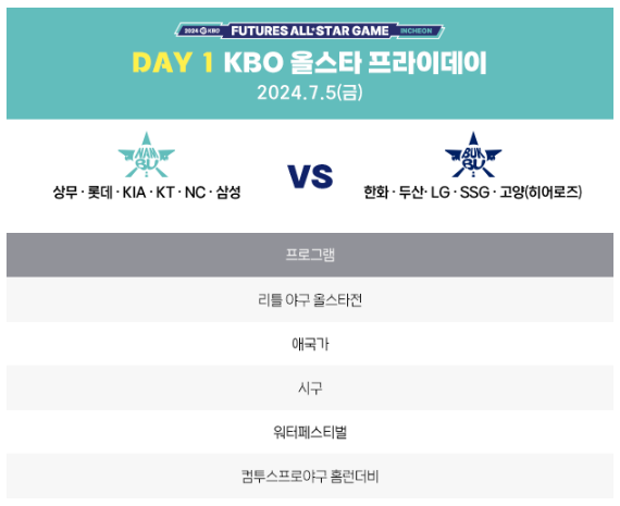 2024년 KBO 프로야구 올스타 투표 결과 및 행사 일정 티켓 예매 정보