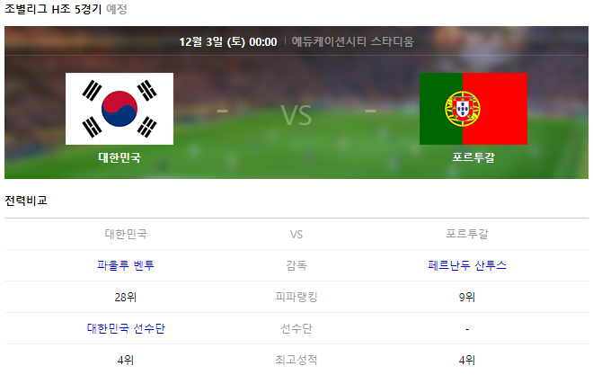 H조 5경기